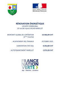 Subventions de travaux à Marillet  - LOCATIF